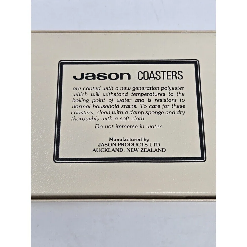 VINTAGE 1980S PHOTOGRAPHIC CORK COASTERS SET OF 6 SOUTH ISLAND NEW ZEALAND JASON